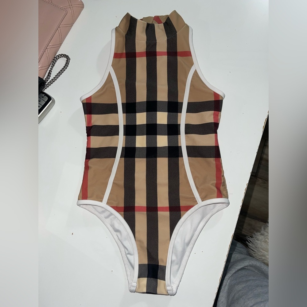 Burberry girls nylon swimsuit 6Y